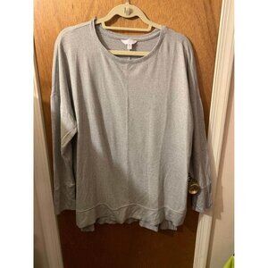 Time And Tru Grey Knit Top/ Light Sweater Size XL (16/18) Womens